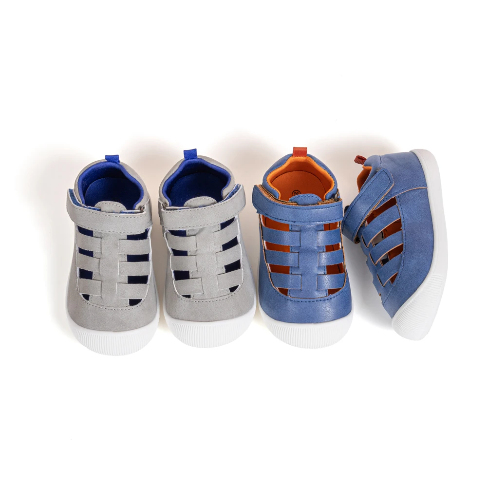 Blue and Gray Toddler Sandals - Breathable and Flexible Design Toddler Shoes Boy