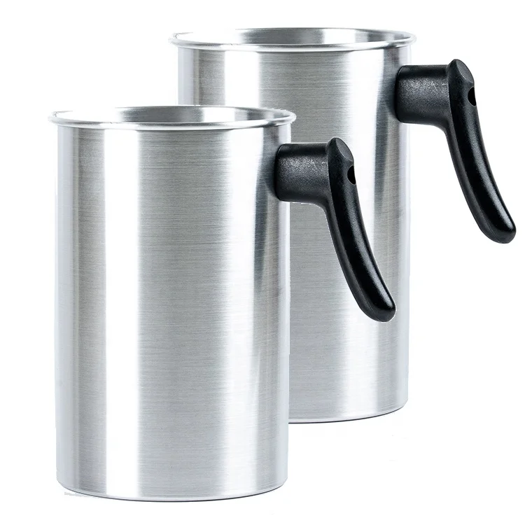 1.8 L Silver Aluminum Candle Making Pouring Pot, Wax Melting Pot, Double Boiler Wax Melting Pot