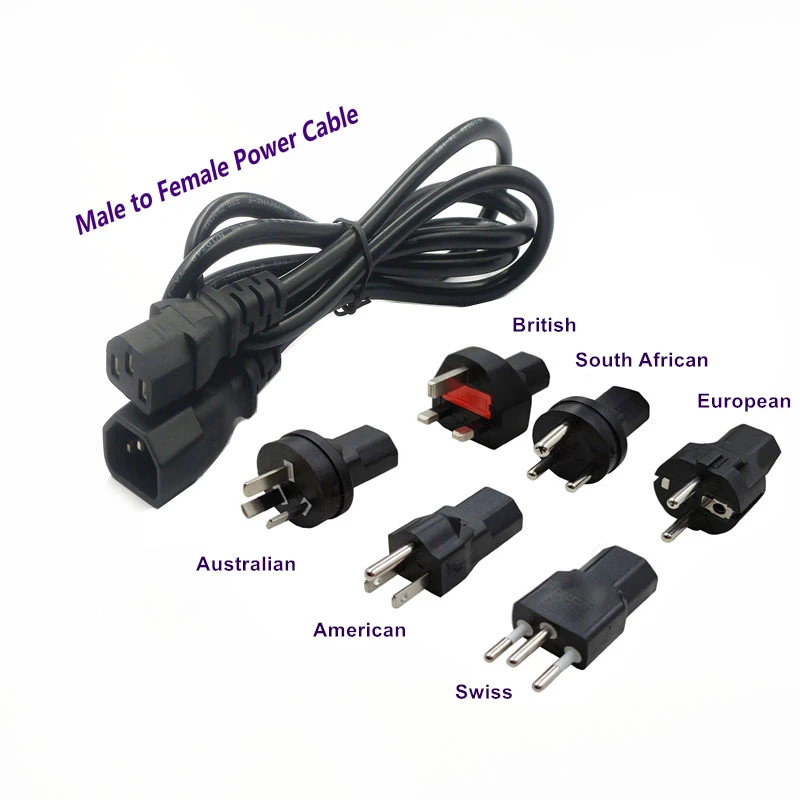  Япония AU EU US UK вилкой 2Pin 3-контактный разъем IEC C13 для C14 10A 250V питания кабель-удлинитель переменного тока Шнур электропитания от сети электрического гриля