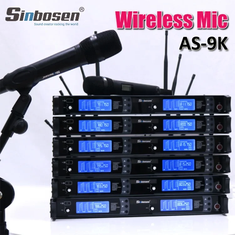 Sinbosen Профессиональный DS-10Q 2000 Вт усилитель мощности AS-9K беспроводной микрофон для караоке