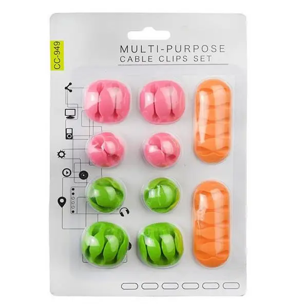 10 Mixed Muti Pack  Charger Magnetic Cable Holder Clips