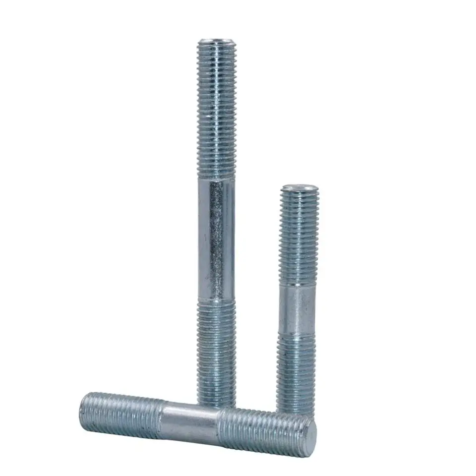 High Tensile Strength Wheel Stud Bolts M16 M42 Carbon Steel Unc DIN Standard Hex Head Plain Finish