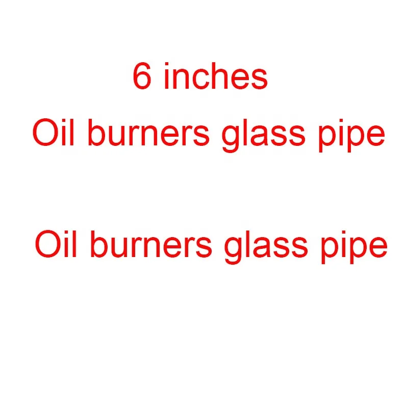 6 inches Oil burners glass pipe Factory sales smoking accessories glass wholesale glass tips