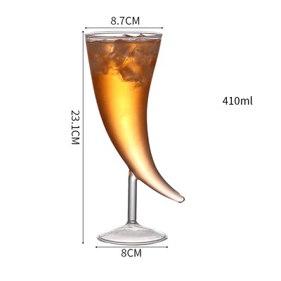 Unique cocktail glass heart ox horn pipe jellyfish women body shaped goblet wine martini glasses