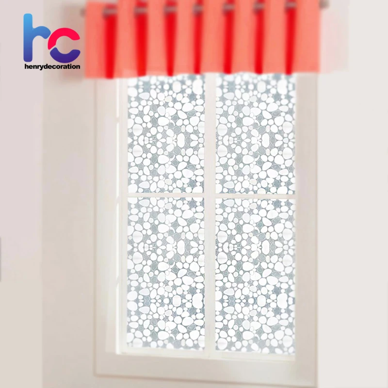 Frosted cobblestone pattern uv protection durable window glass film for smooth glass surface decoration window film