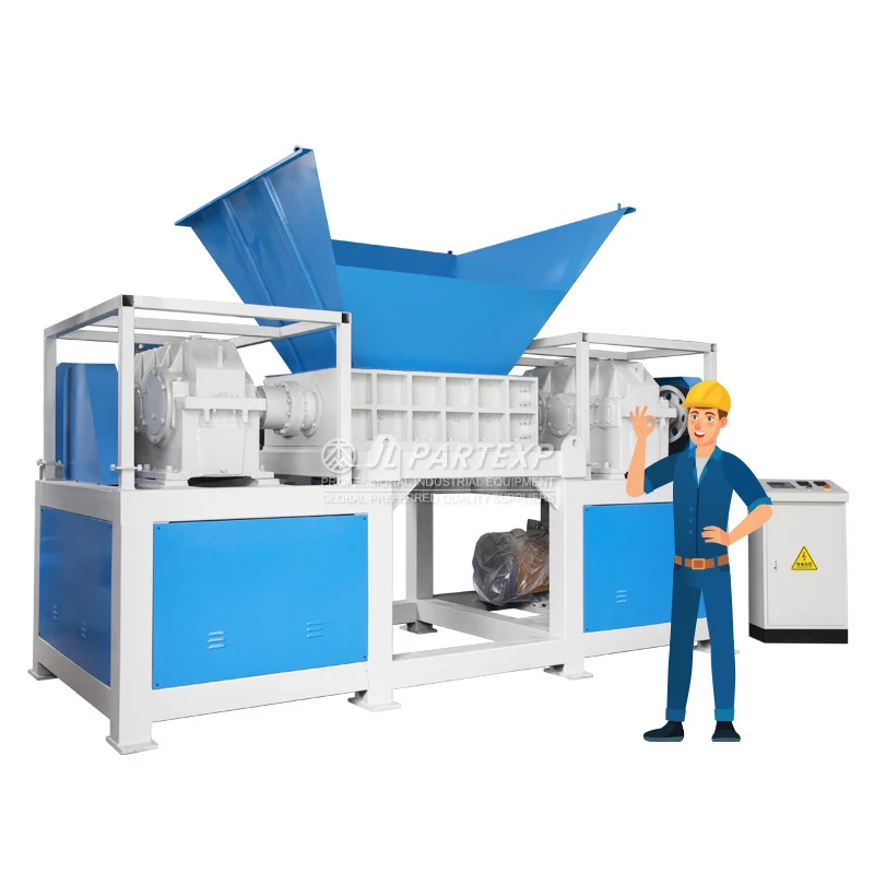 Double Shaft Polypropylene Pet/Rice/Paper/Goods Plastic Strapping Tape Crusher Shredder Machine