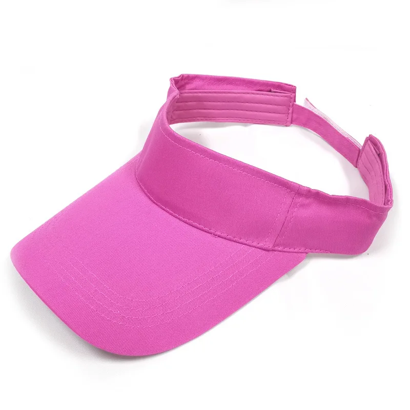Hot Factory Visor Sun yellow Hat Golf Tennis Beach Men Women Cap Adjustable Sports Plain Colors