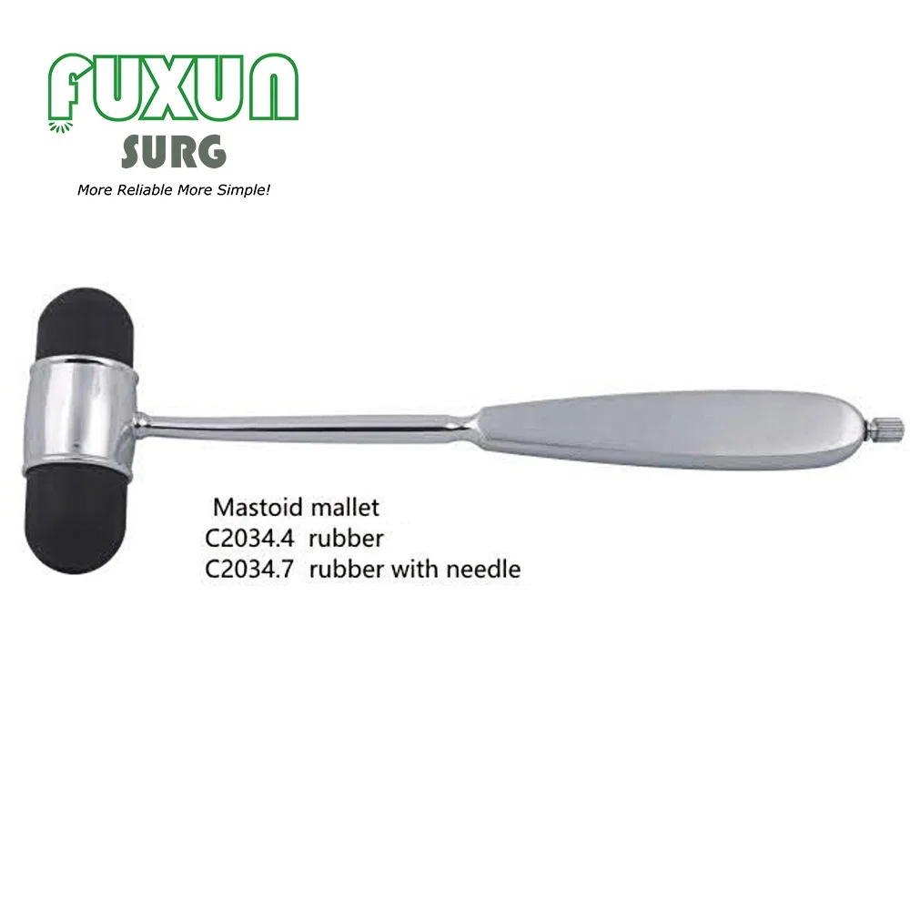 ENT Basic Surgical  Instruments Otology Ear Rubber Hammer Mastoid Mallet with Needle