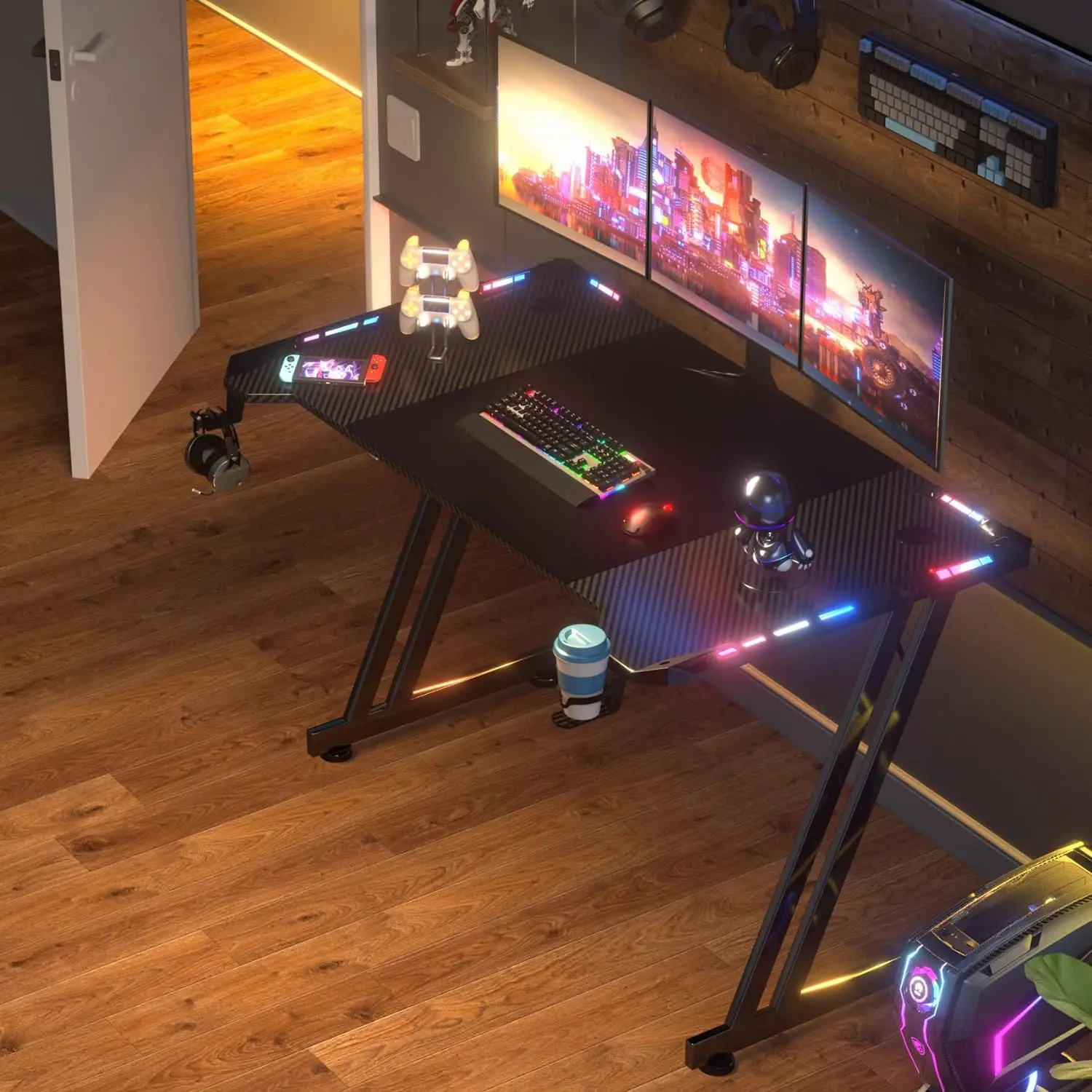 Gaming Pc Desk Competition Racing Game Desk Led Gaming Computer Table For Gamer Table Chair Set For Gaming