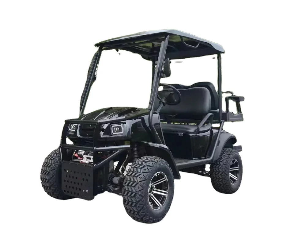 CE Approved Electric Motor Gulf Car 4 Passengers Lifted Golf Cart With LED Lights