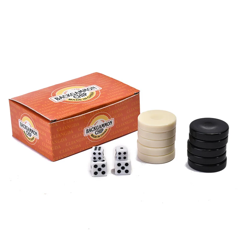 2024 New Black And Ivory Chess Backgammon Pieces Melamine Chess Game Board Set with cardboard box Black and white