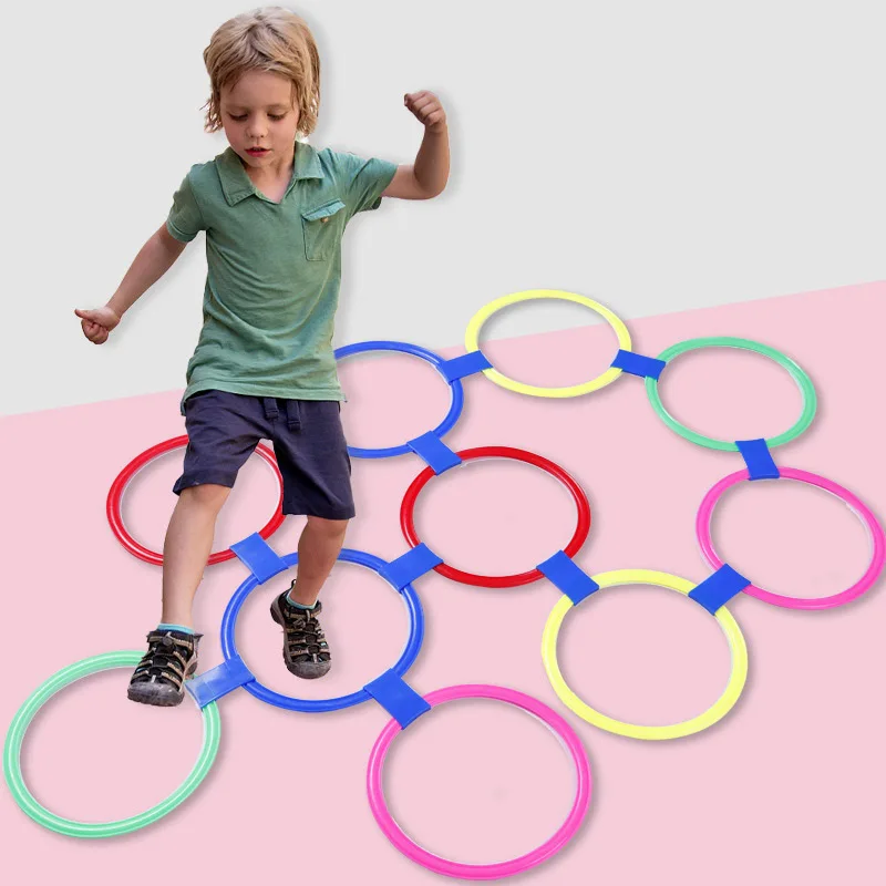 Children Jump Grid Outdoor Game Parent-child Interactive Toys Kindergarten Early Education Teaching Aids Sensory Training Circle