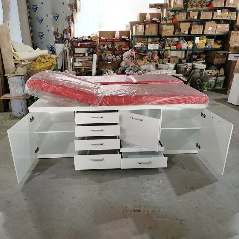 Leisure massage bed with multiple lockers large storage space customizable