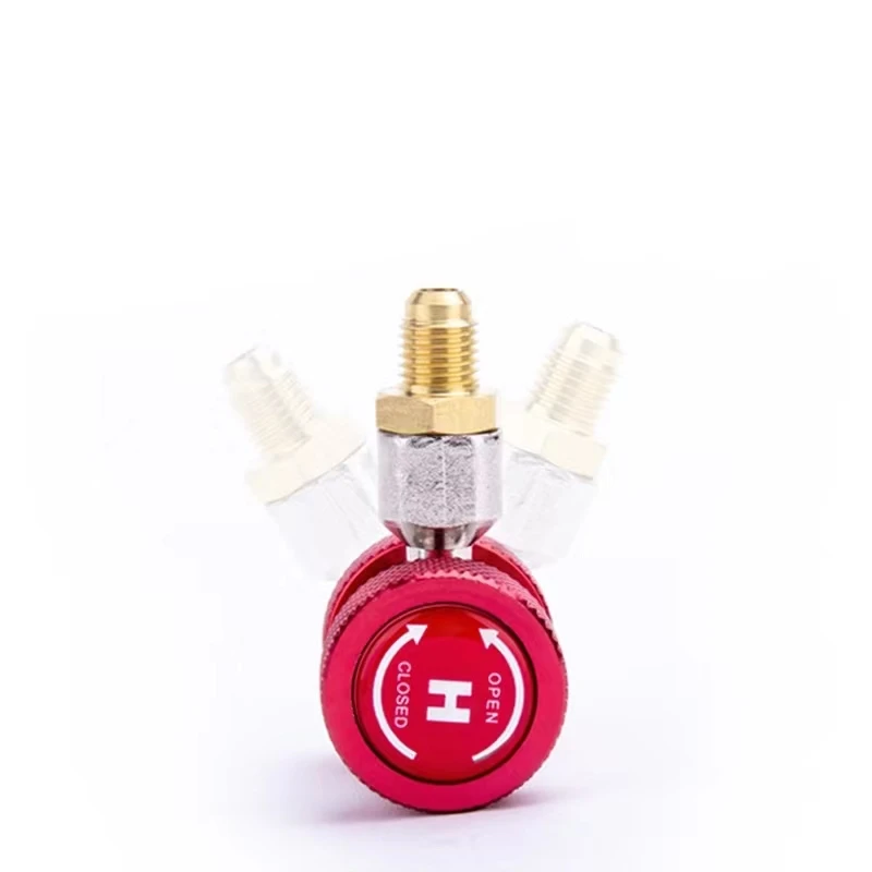 R1234YF H/L Auto Car Quick Coupler Connector Adapters for Land Rover Jaguars AC Refrigerant - Adjustable Manifold Gauge Set