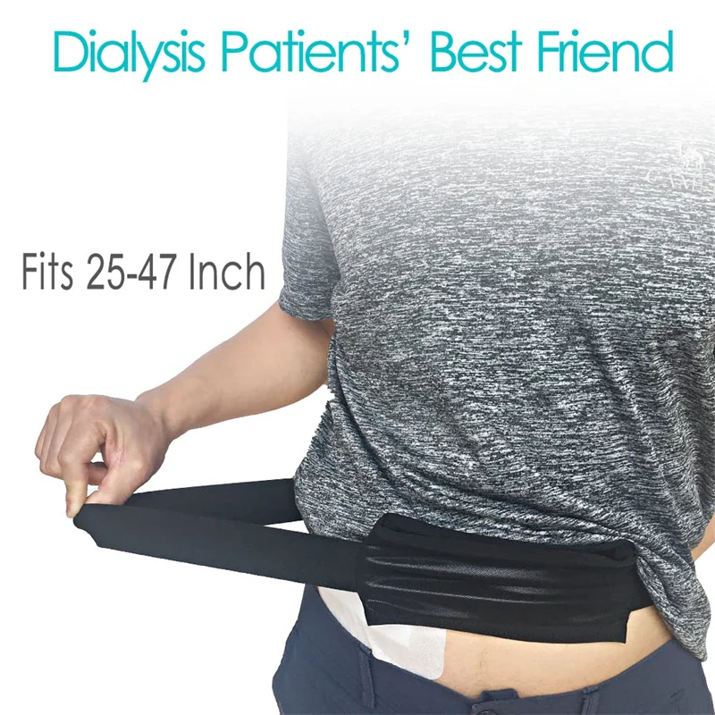 Breathable Peritoneal Dialysis Belt with Mesh Pocket PD Catheter Holder Accessories Secure Transfer Set Peg