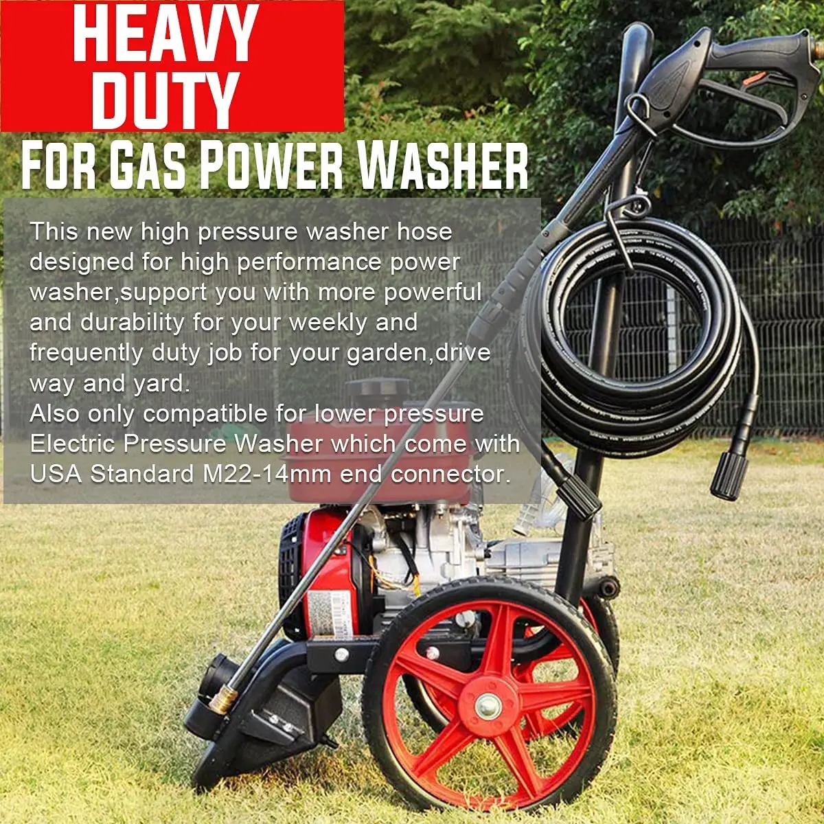 High Pressure Washer Hose Heavy Duty & Wear Resistance Upgrade Garden Hose