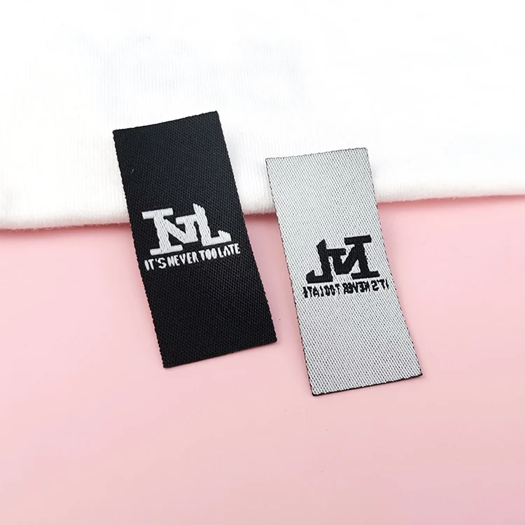 Designer Woven Labels Jeans Custom High Density Fashion for  Bags Clothing Shoes Customized Technics Logo Item Fold Color Eco