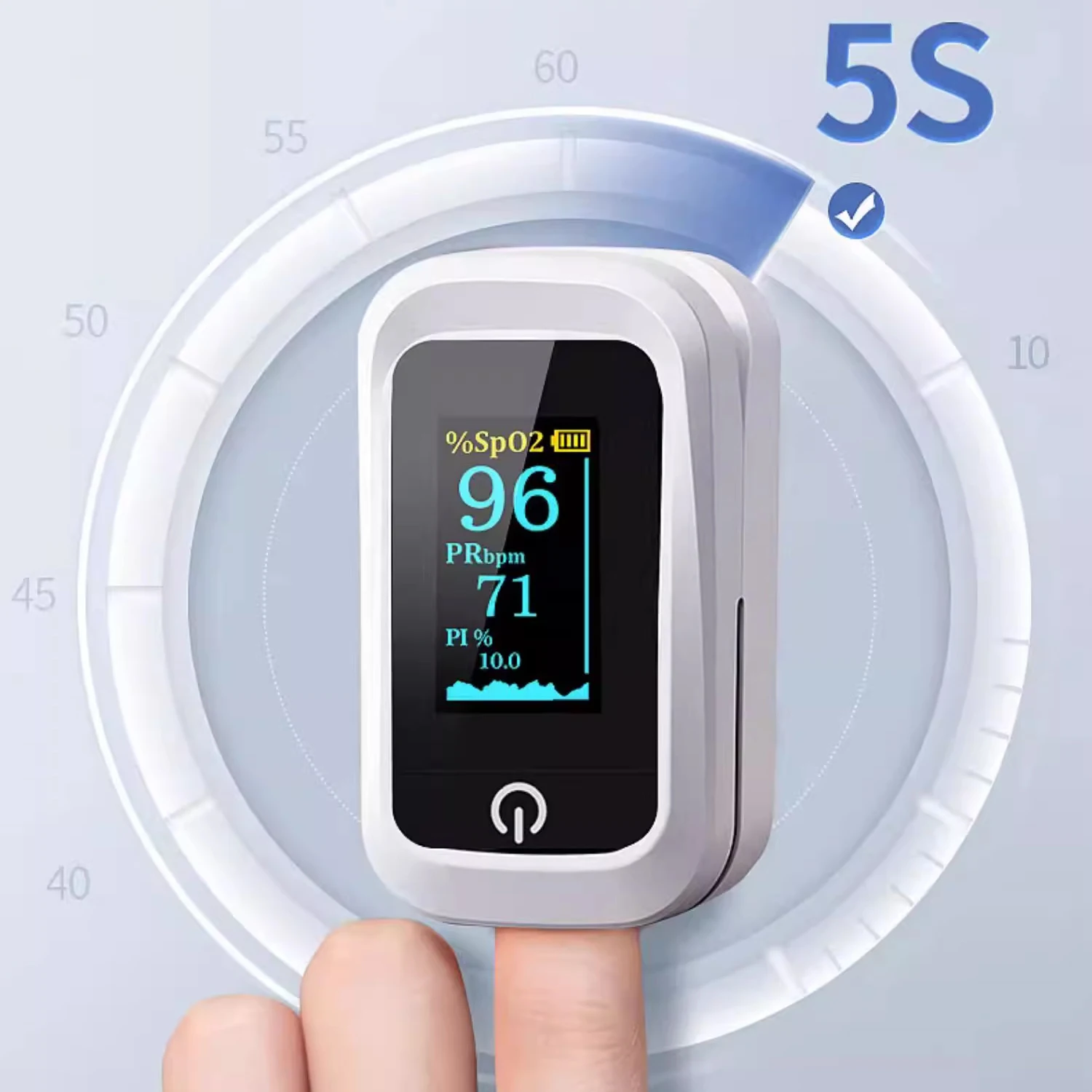 Medical Digital Screen Fingertip Pulse Oximeter Blood Oxygen Saturation SpO2 Oxy Meter Handheld  Finger Pulse Oximeter