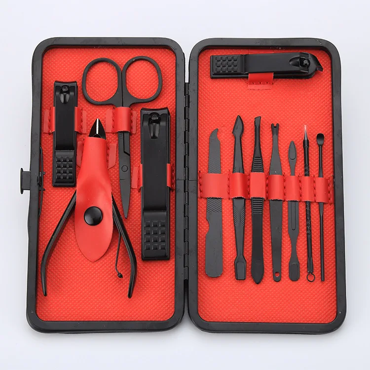 Черный цвет 18 16 12 10 7 шт. набор для стрижки ногтей маникюра и педикюра ухода за пальцами ногами подарок