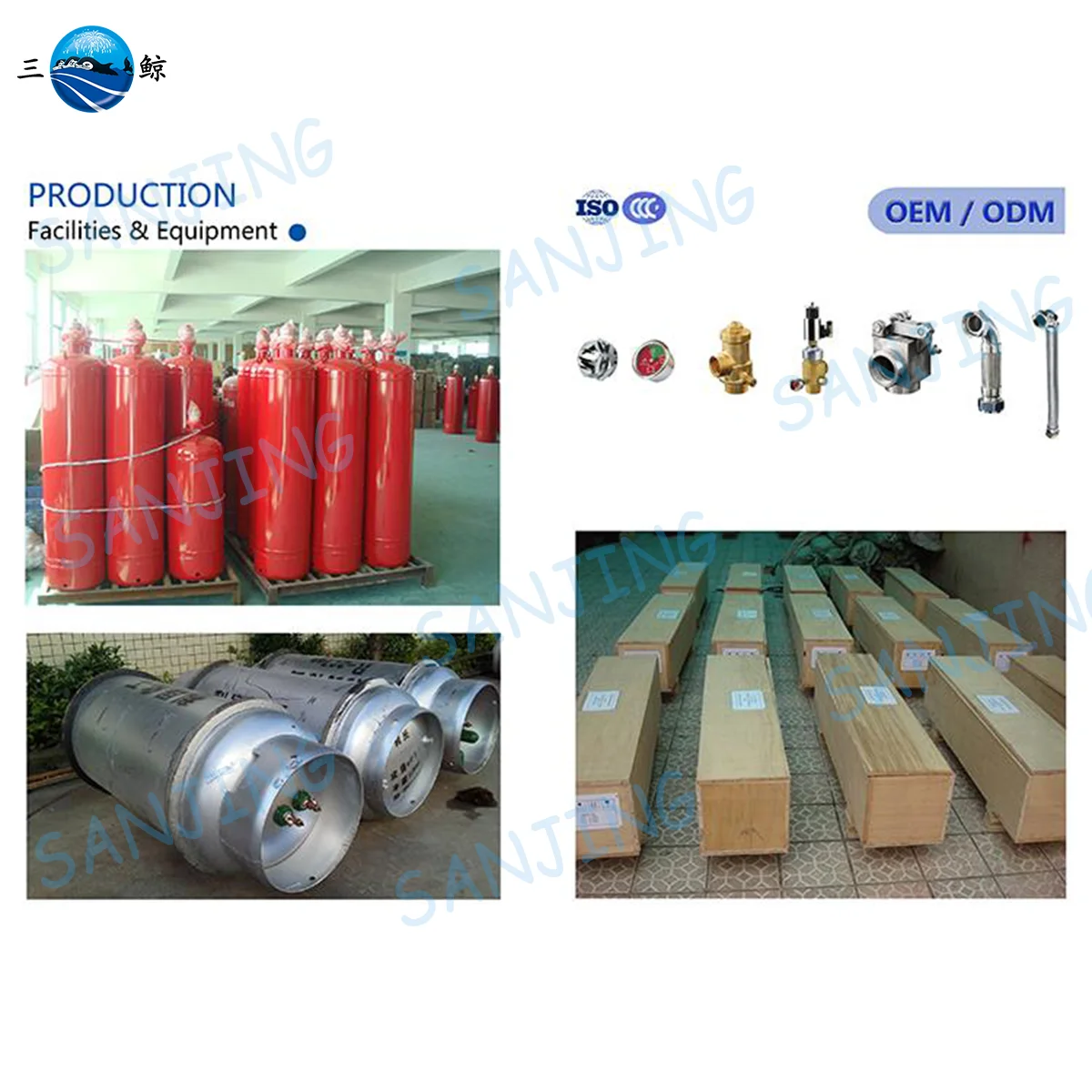 1000KG Gas Extinguishing Agent FM200 Cylinder FM200 Refilling Gas