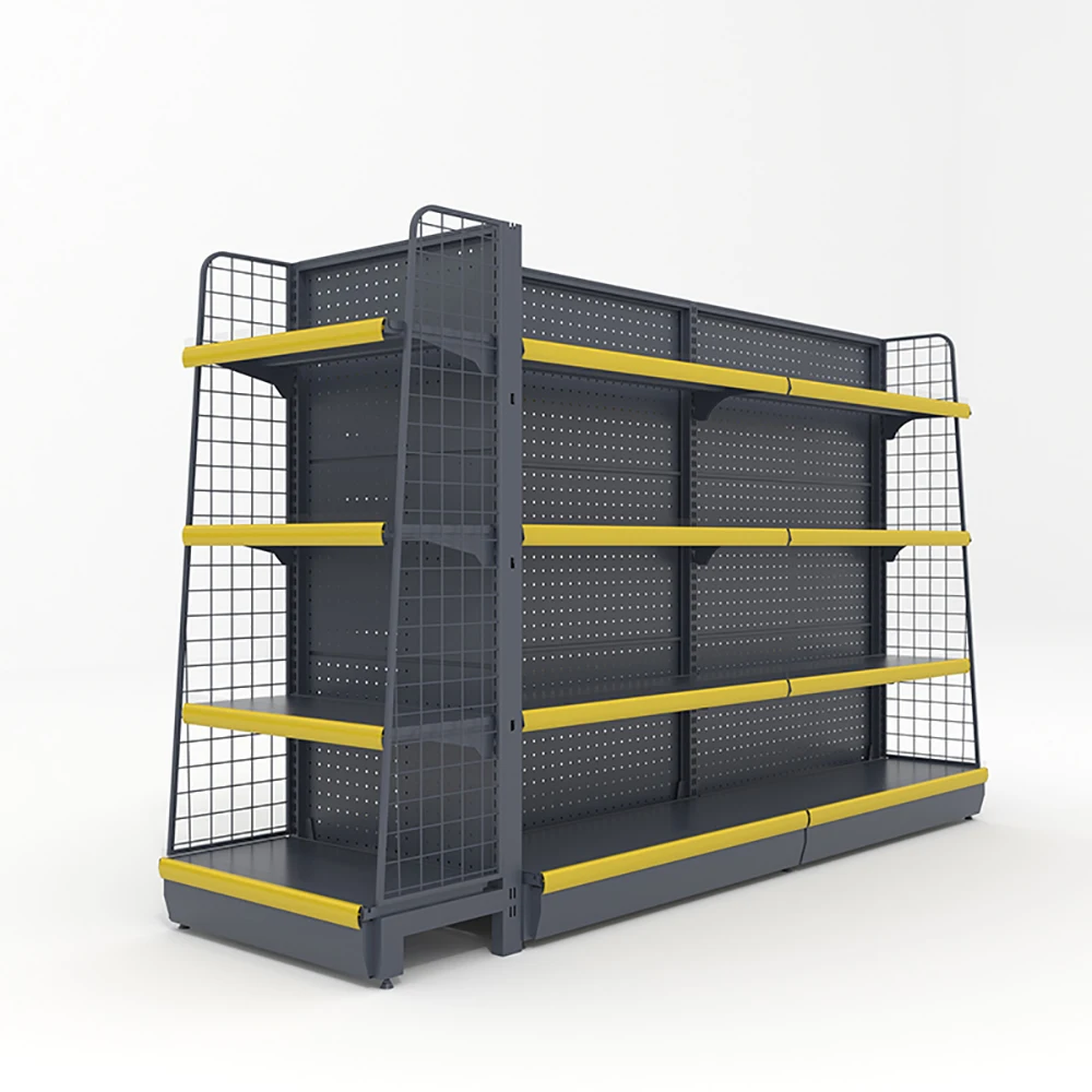 Customized  supermarket shelves metal pegboard display rack gondola supermarket shelf