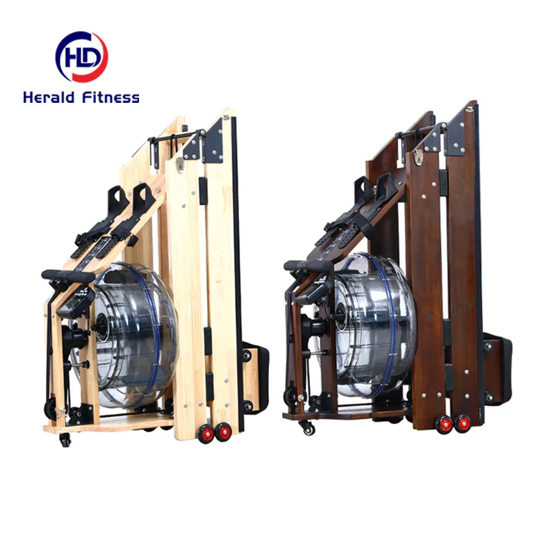 New Arrival Silent Weight Loss Gym Fitness Cardio Training Foldable Water Resistance Rowing Machine For Exercise