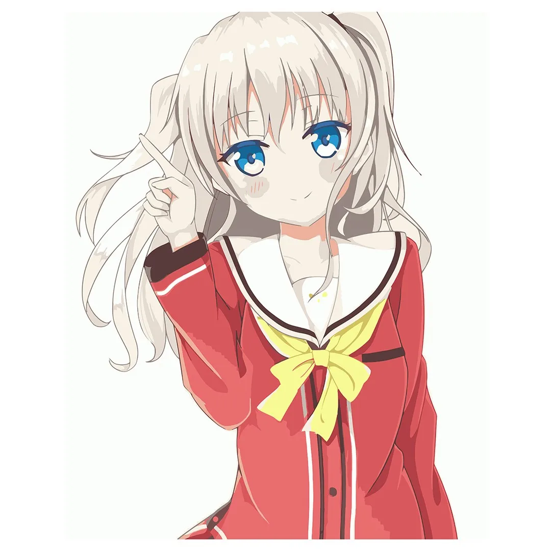 Best-Selling Custom DIY Anime Character Painting By Numbers Kits Anime Girl Oil Painting Collection