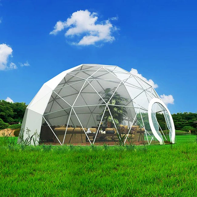 Yatuzhuofan Outdoor PVC Garden Igloo  waterproof luxury family glamping tent geodesic  dome for sale accommodation tent