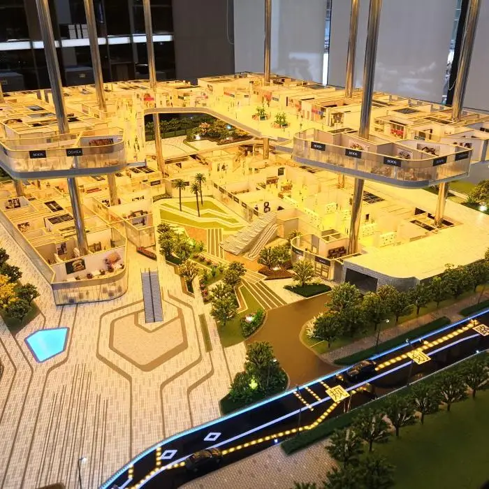 Customized 3d Electric Lift Commercial Interior Merchandise Mini Shopping Center Architectural Scale Model