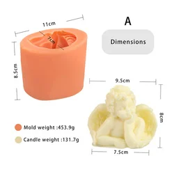 Hot Selling Angel Wings Candle Mold Silicone Handmade Soap Mold for Casting Epoxy Art Home Decor Candle Mold
