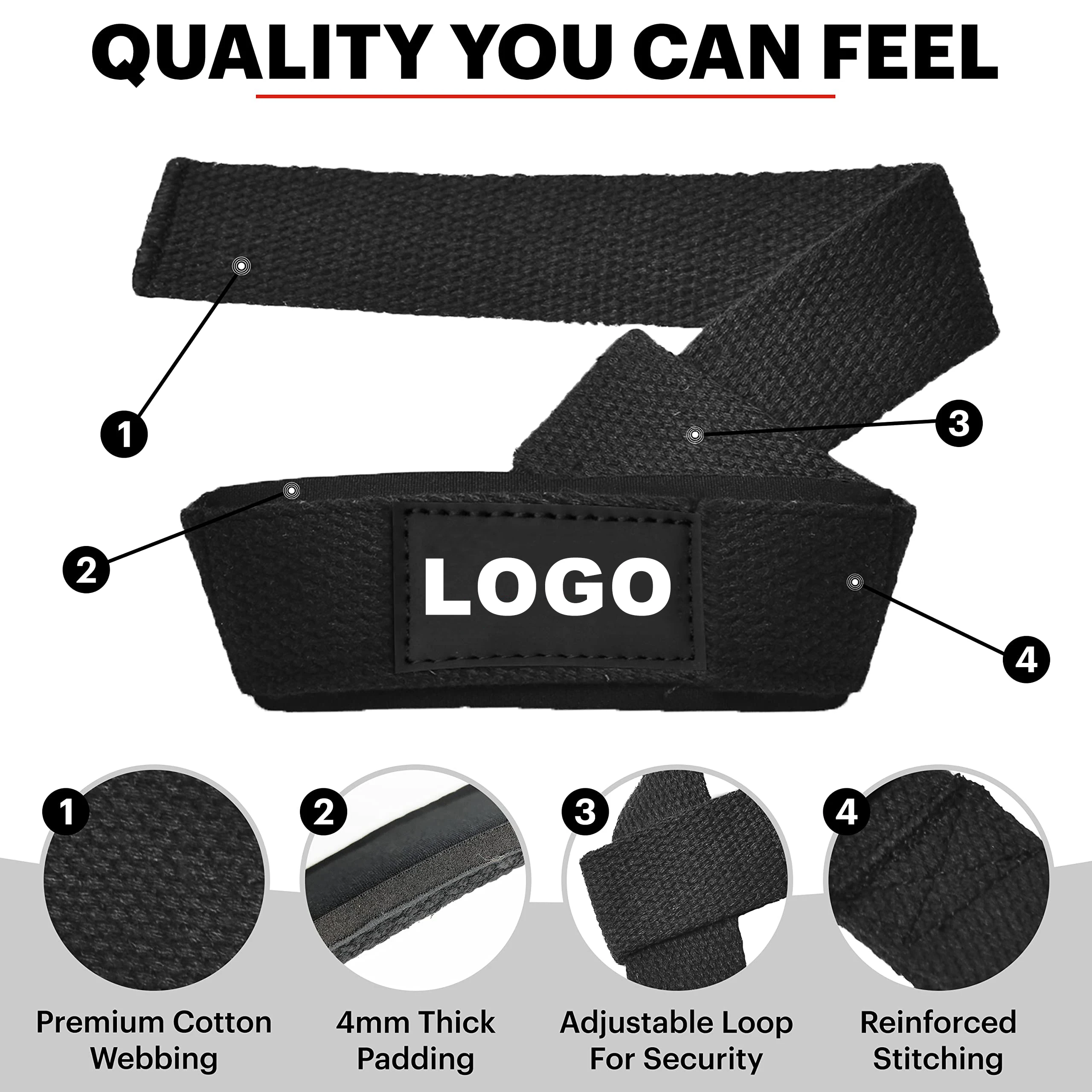High Grade Heavy Duty  Cotton Makes Fitness Gym Accessories Lifting Wrist Wraps Weightlifting  Straps Gym Gloves