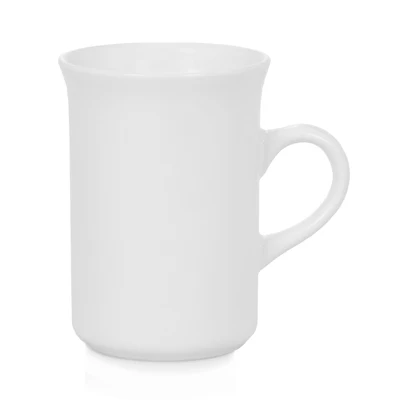 Sublimation blank 10oz  customized printing Ceramic Mug with Curled Rim