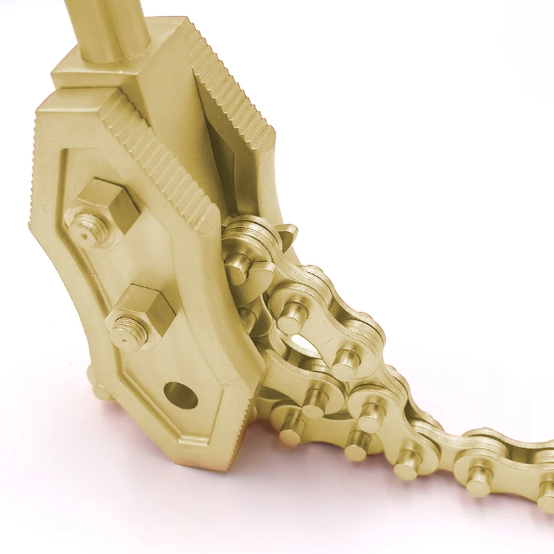 WEDO Manufacture 600mm Chain Pipe Wrench Non Sparking Aluminium Bronze Natural Finish Packed in Carton Box