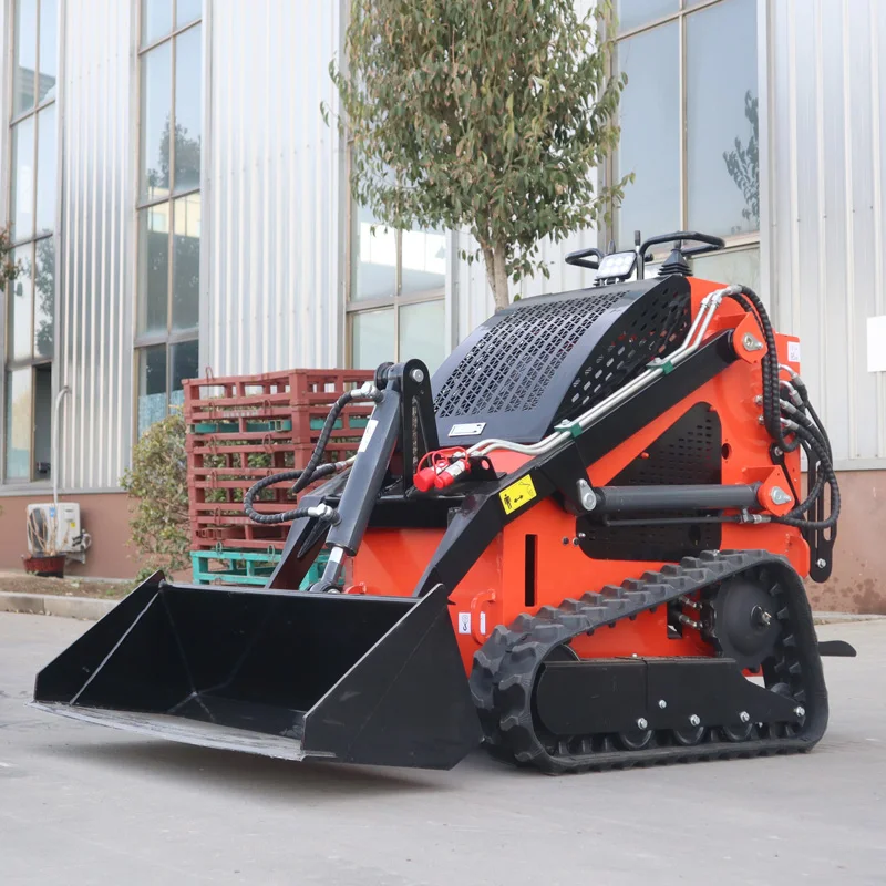 Free Shipping EPA CE mini electric skid steer grapple loader 300KG 1 ton micro mini loader diesel small wheel loader