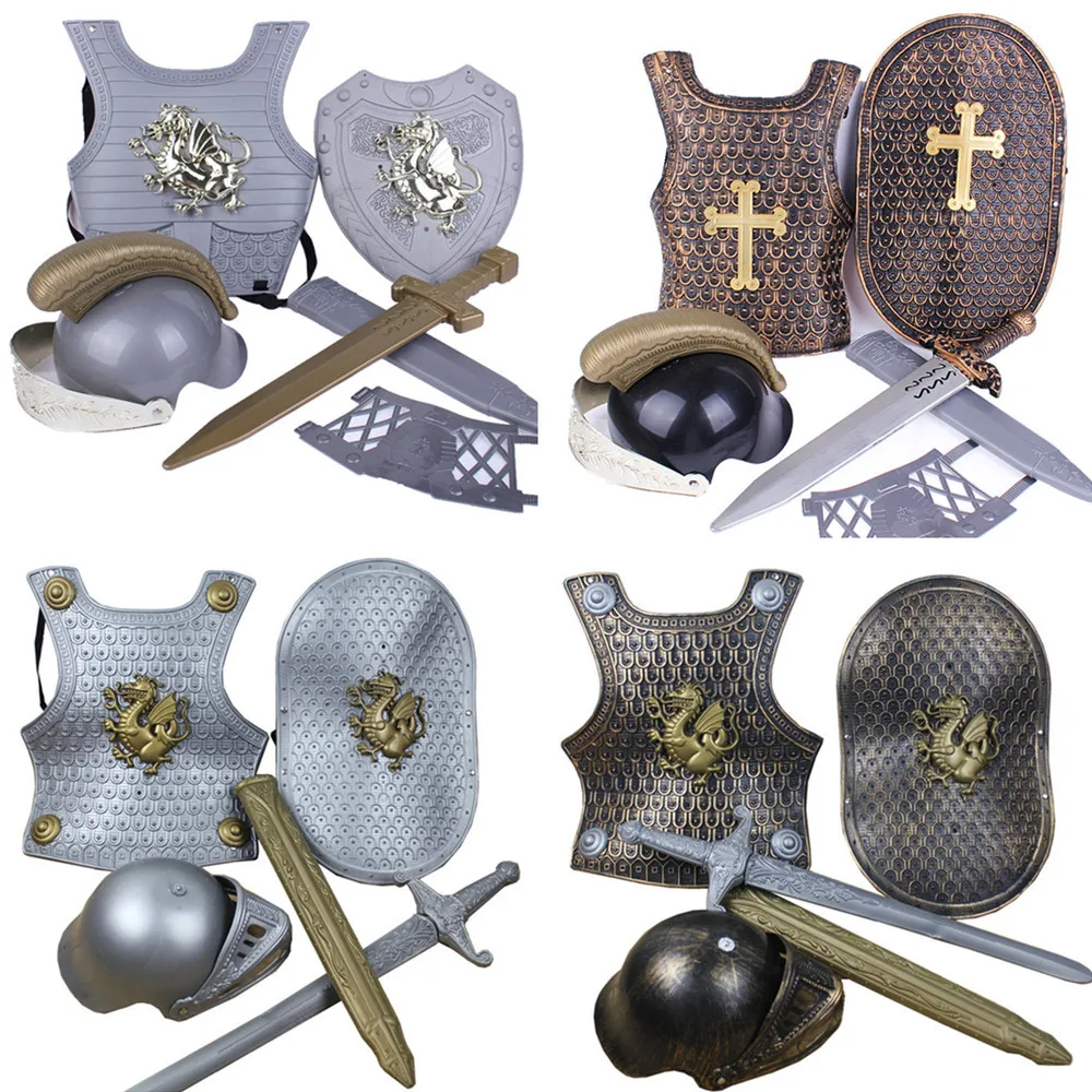 1 Halloween Show Costume Warrior 4-Piece Dragon Knight Gear Armor