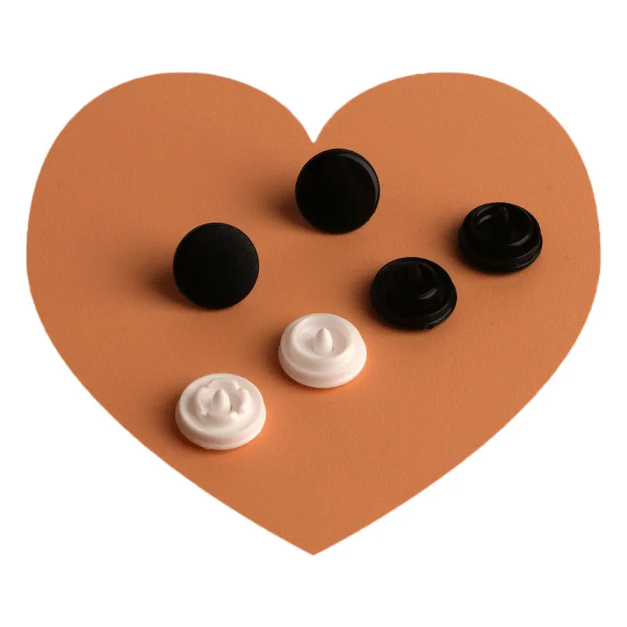 Custom smooth glossy cap snap fastener clip plastic four part 15L 16L 1010 snap button
