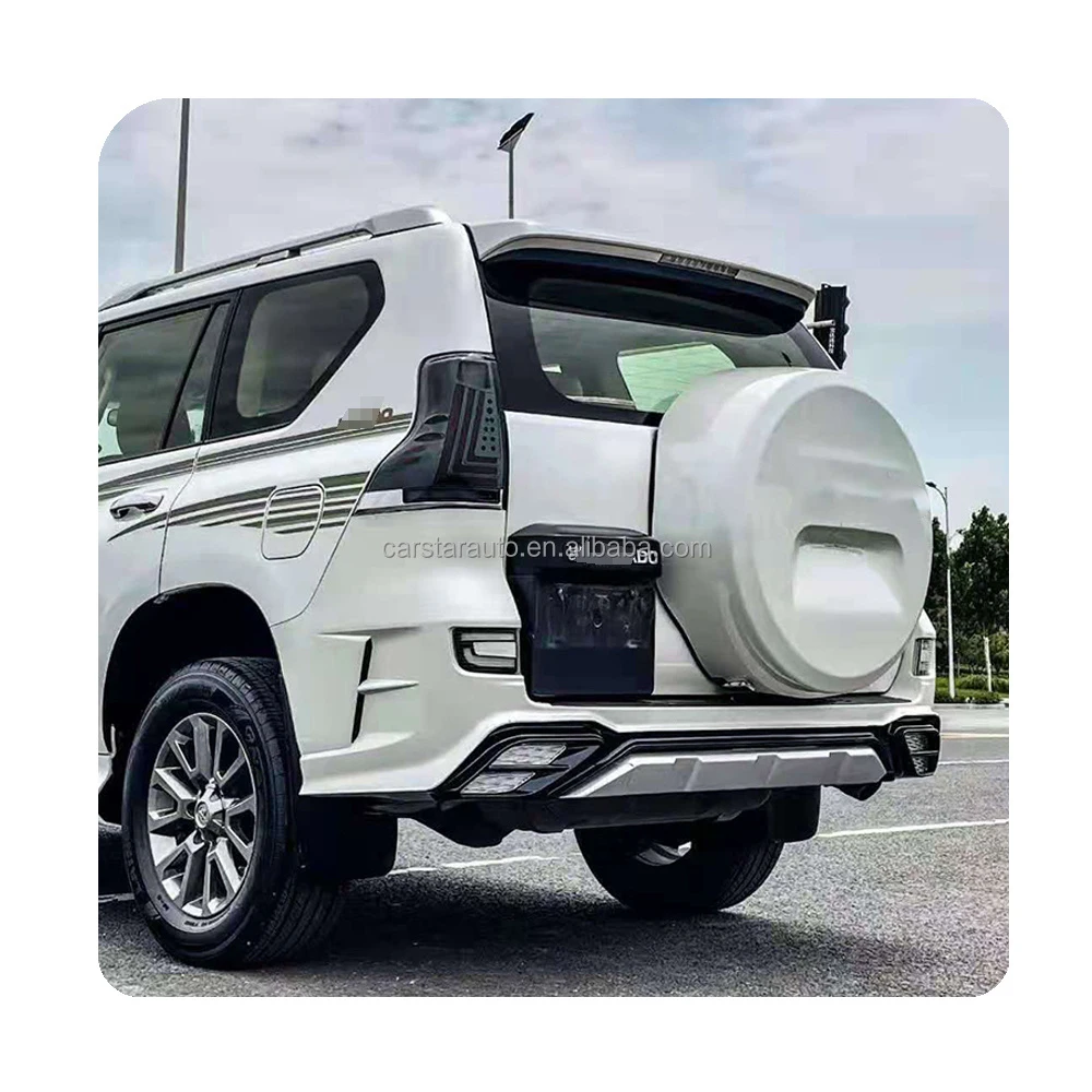 auto parts Body kit For Toyota Land Cruiser Prado 2011-2018 Upgrade To Prado 2022 Police-man style Bumper head lamp rear lights