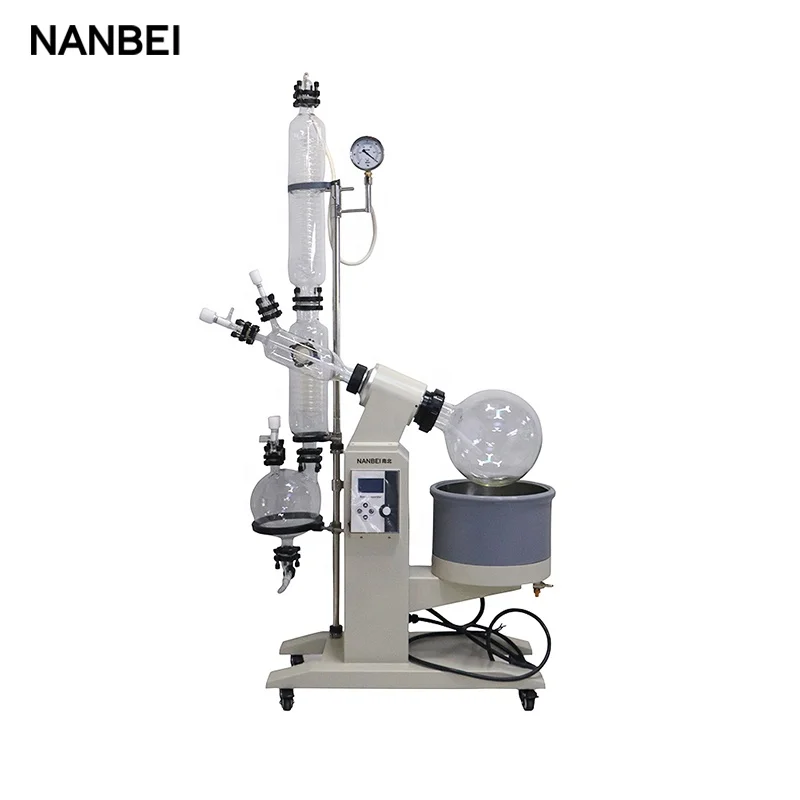 Multi-function small capacity 5L essential oil extraction rotary evaporator with circulating vacuum pump and chiller