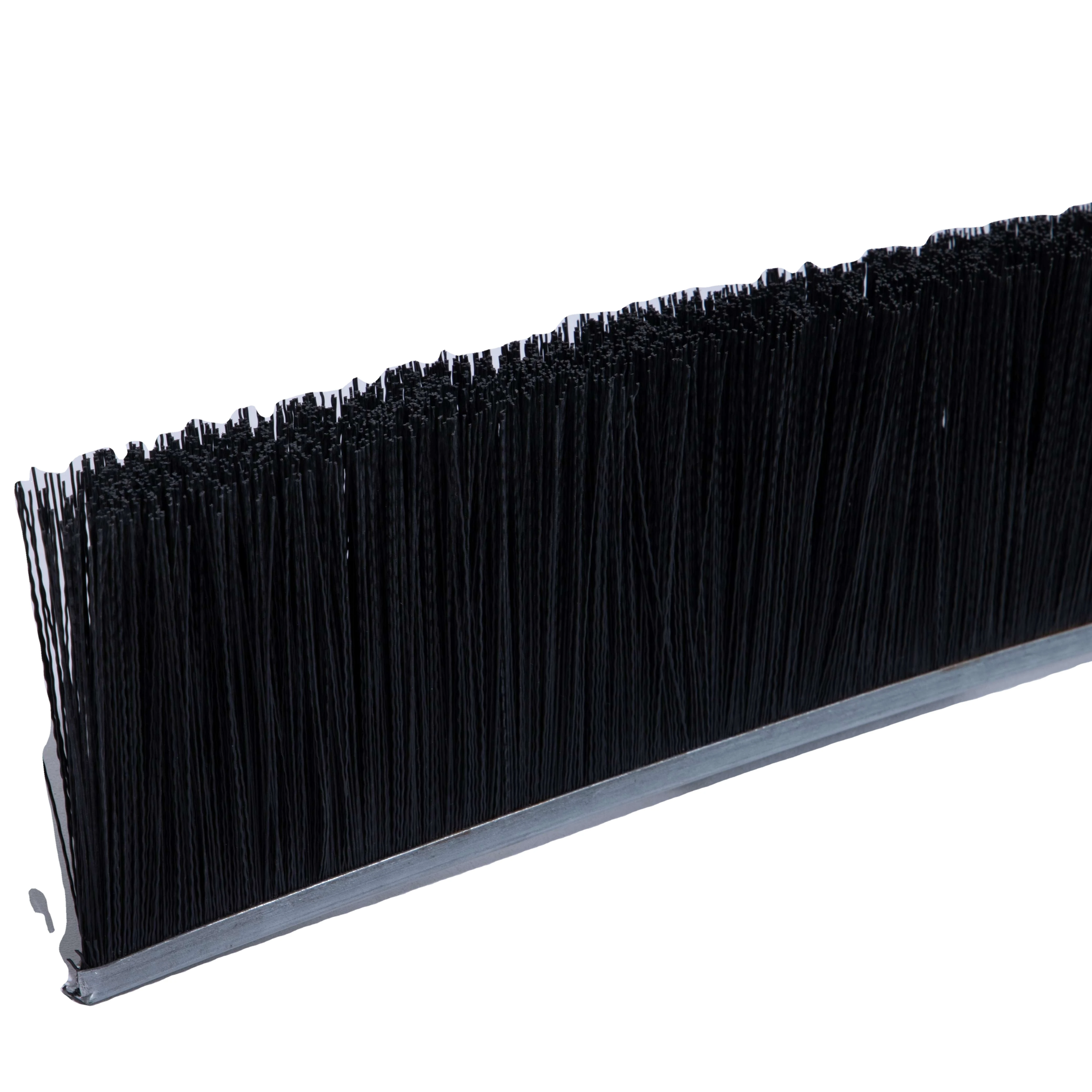 rigid or metal  nylon bristle flexible strip brush  industrial steel straight strip brushes