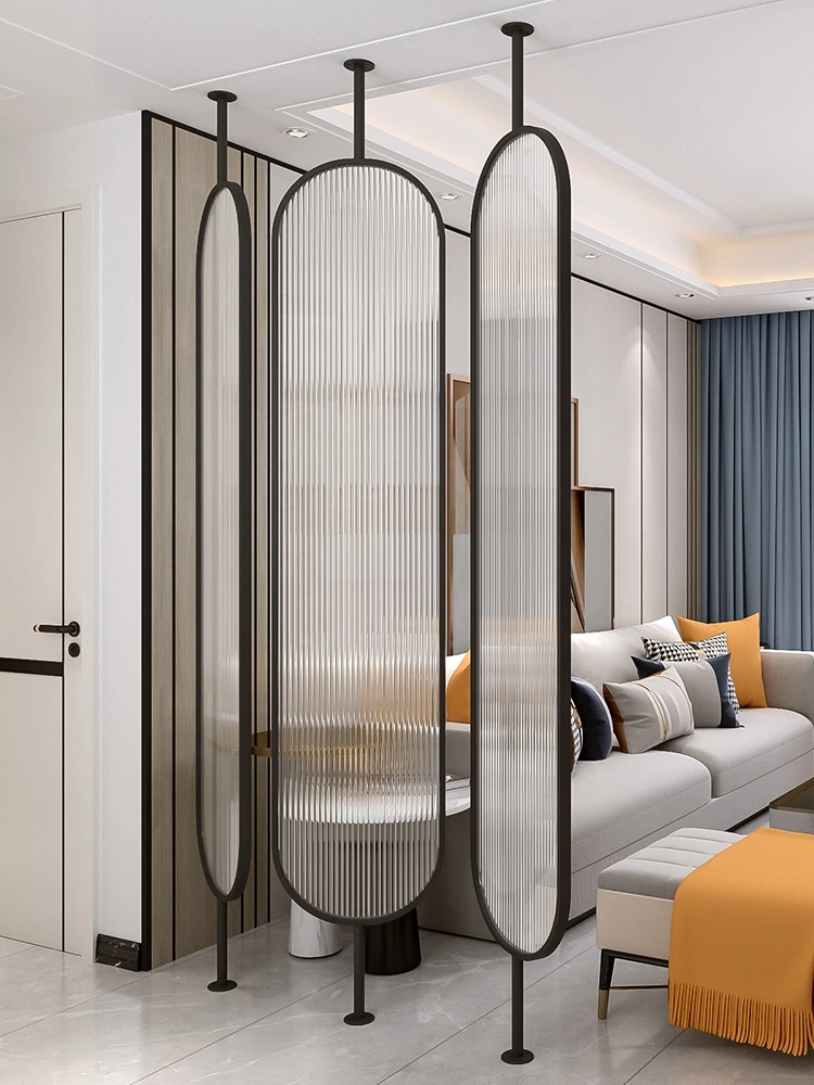 Modern Glass Room Divider Decoration 304 Stainless Steel Divider Room Partition Design For Living Room