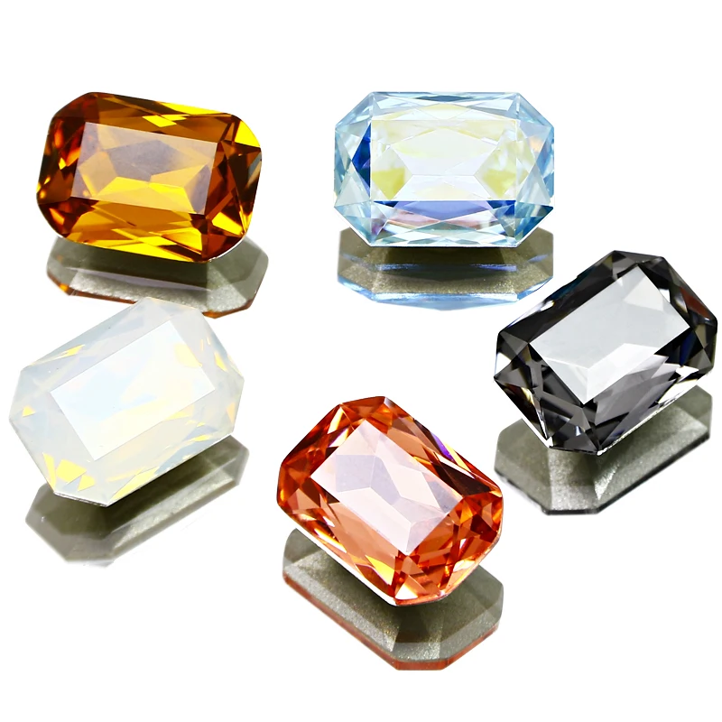 Dongzhou manufacturer supplier octagon stone point back fancy glass stones for jewelry DIY accessories