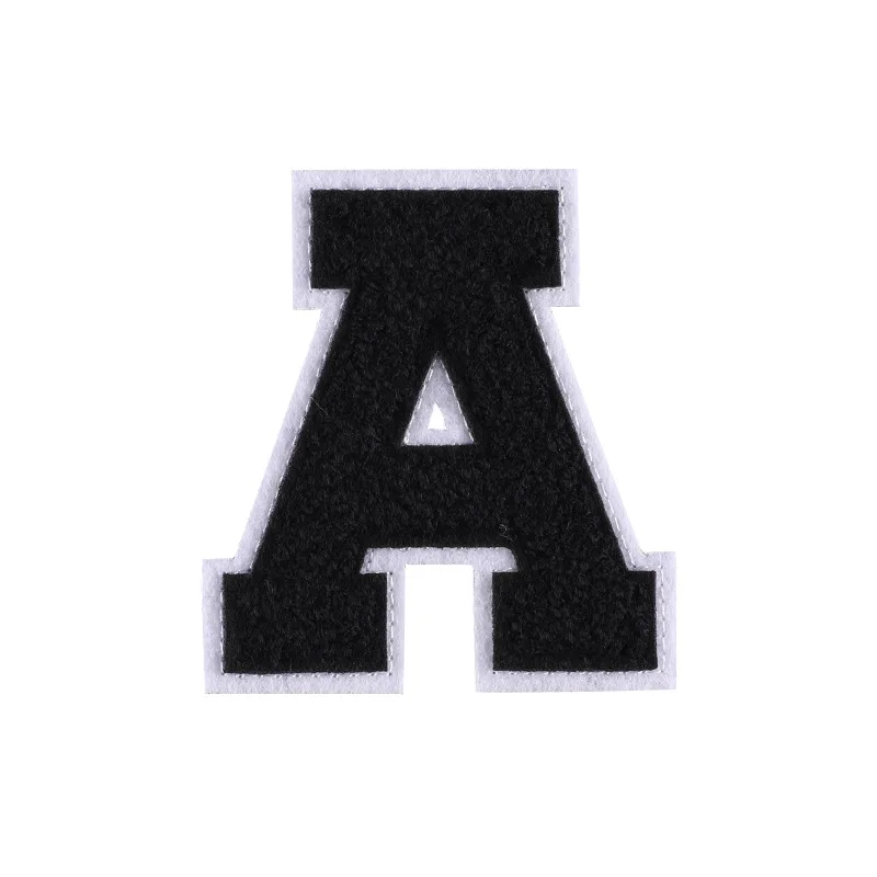 Custom Wholesale Fabric Applique Embroidered Numbers Letter Laser Patch Letter Patches