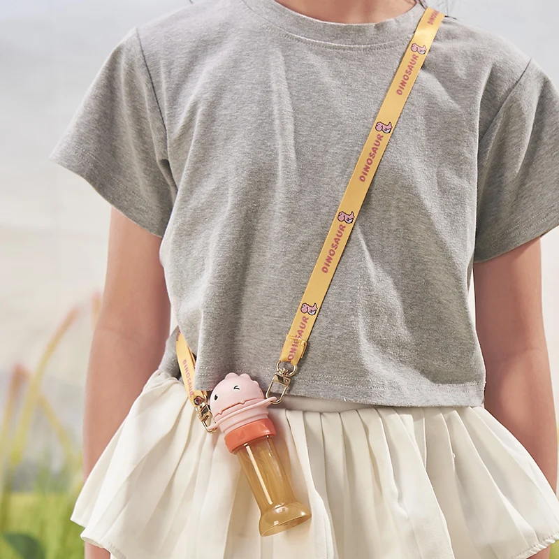 2024 New Cartoon Dinosaur Straw Converter Bottle Baby Drink Water Cartoon Cap Infant Child  Safe  Straw Converter