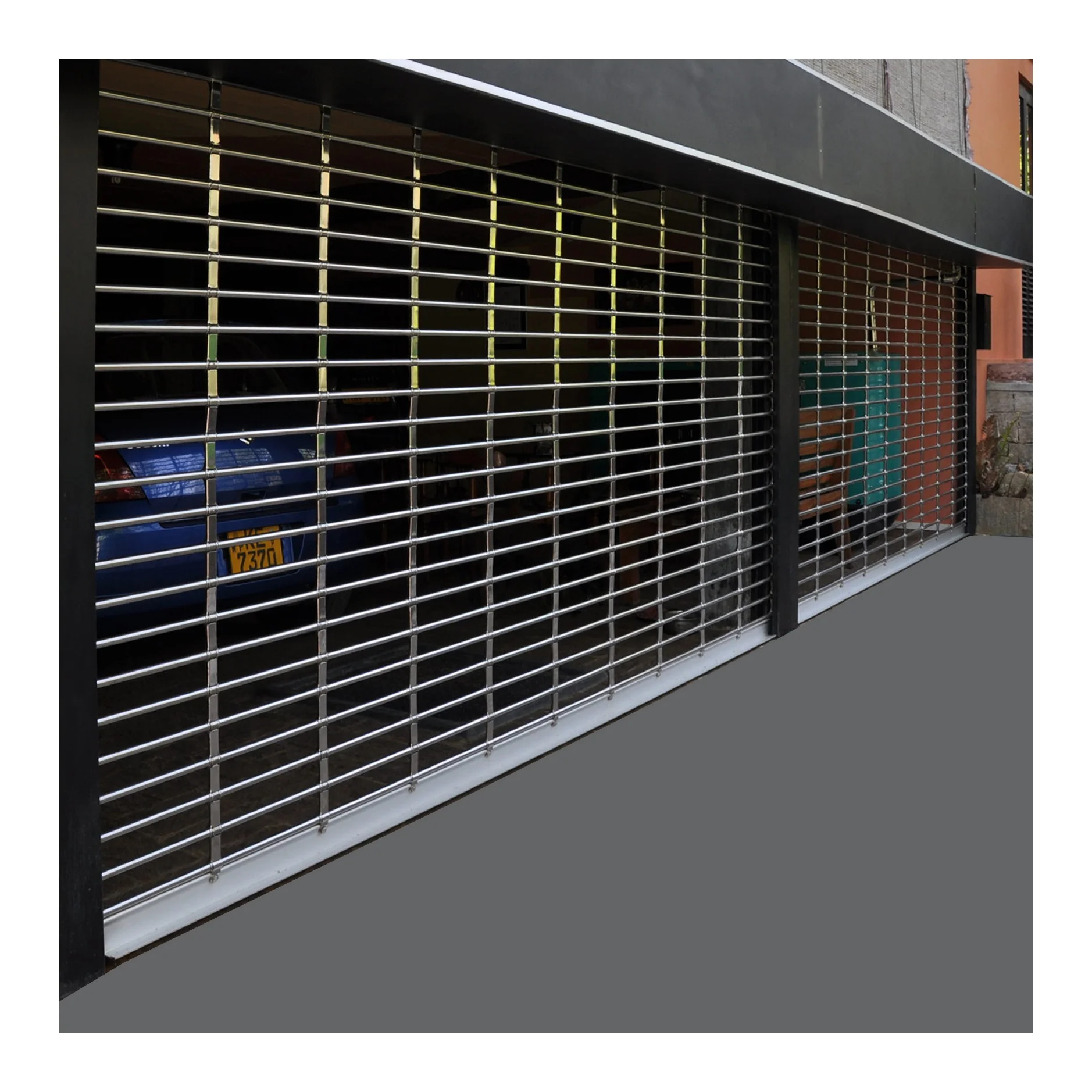 2025 New Stainless Steel Grille Roller Shutter Door 304SS Commercial Shop Front Automatic Metal Grills Roll up Security Doors