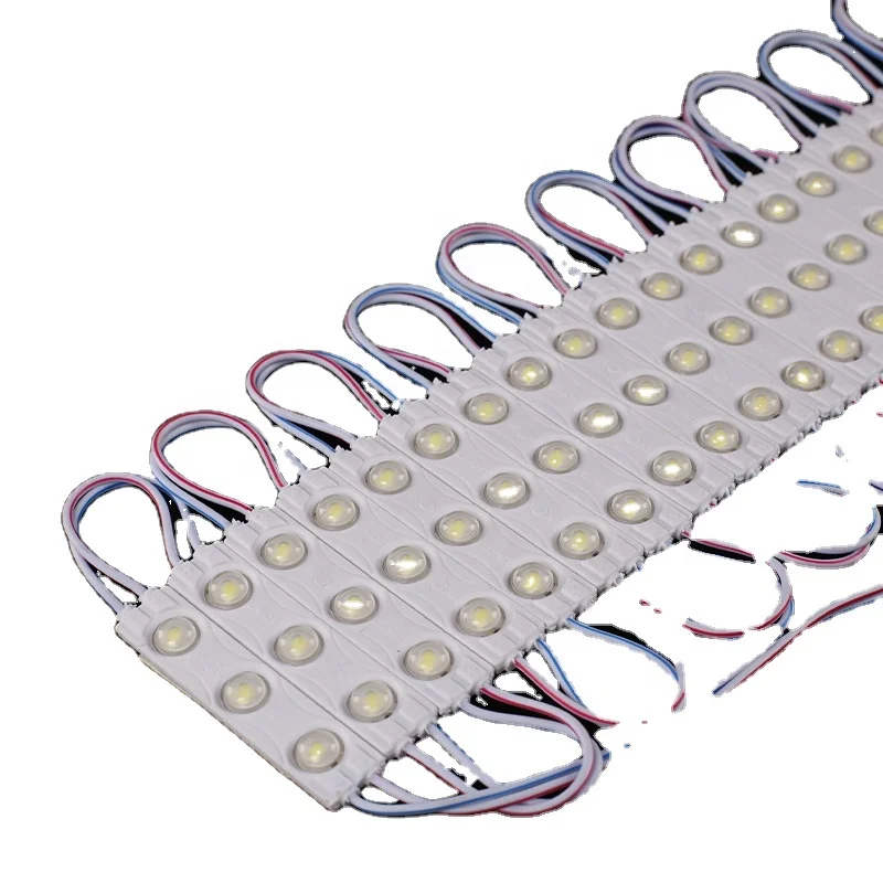 Colorful backlight  smd 2835 3 led lights led injection module slim  24v 12V 1.5W with lens digital led strip light for signs