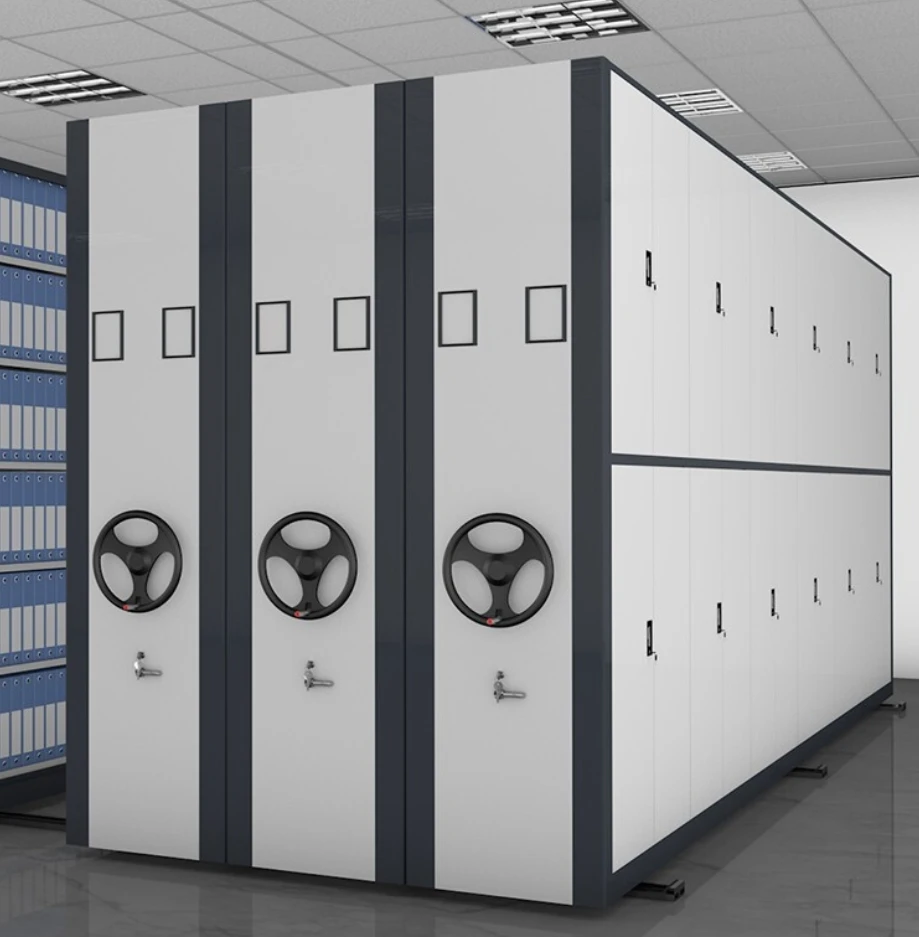 Intelligent Mobile Compact Shelving System for High-Density File Storage with Digital Control