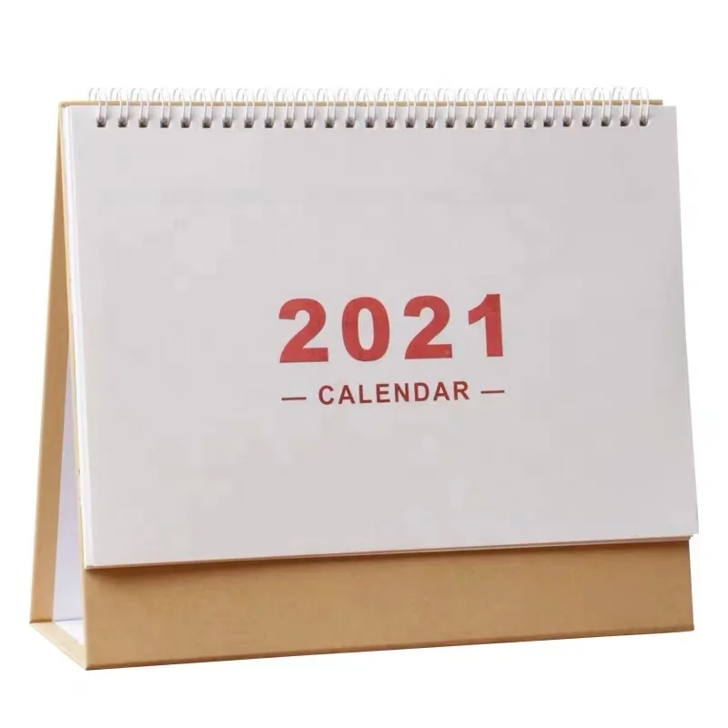 2023 On-demand CMYK Printing Customized A5 Hardcover Stand Up Daily Calendar Monthly Calendar Printing Desktop Calendar