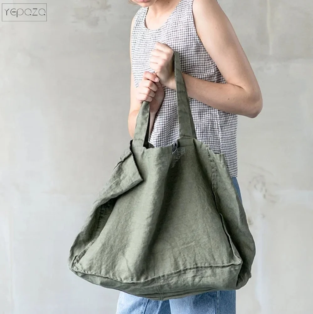 Linen tote bag in Dark Grey-Graphite  linen beach bag  linen shopping bag