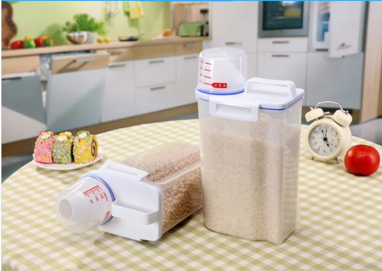 food storage organization plastic kitchen storage box nuts tea sugar candy container jar