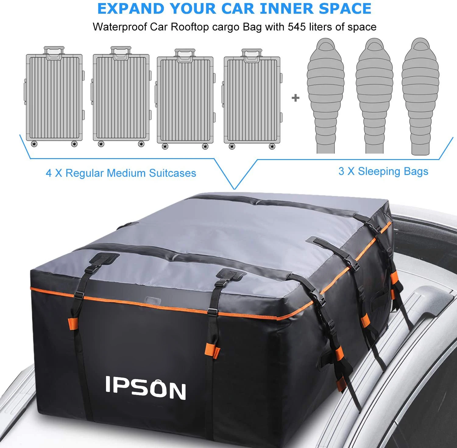 IPSON Cargo carrier Сумка для крыши автомобиля коробка хранения